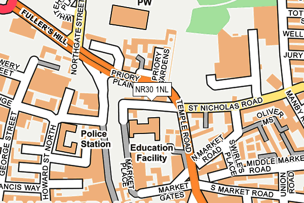 NR30 1NL map - OS OpenMap – Local (Ordnance Survey) NR30 1NL map - OS OpenMap – Local (Ordnance Survey)