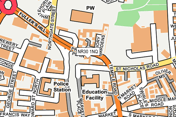 NR30 1NQ map - OS OpenMap – Local (Ordnance Survey) NR30 1NQ map - OS OpenMap – Local (Ordnance Survey)