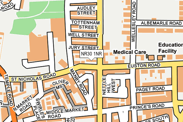 NR30 1NR map - OS OpenMap – Local (Ordnance Survey) NR30 1NR map - OS OpenMap – Local (Ordnance Survey)