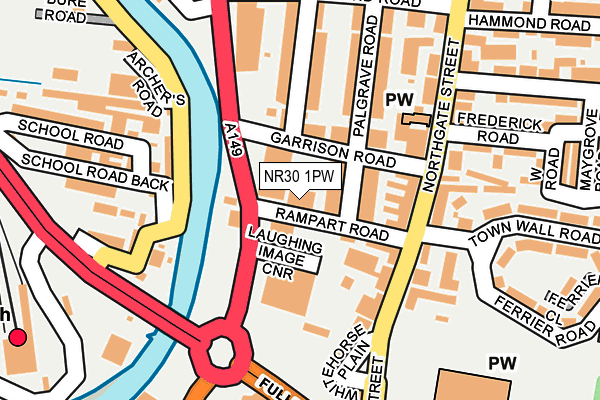 NR30 1PW map - OS OpenMap – Local (Ordnance Survey) NR30 1PW map - OS OpenMap – Local (Ordnance Survey)