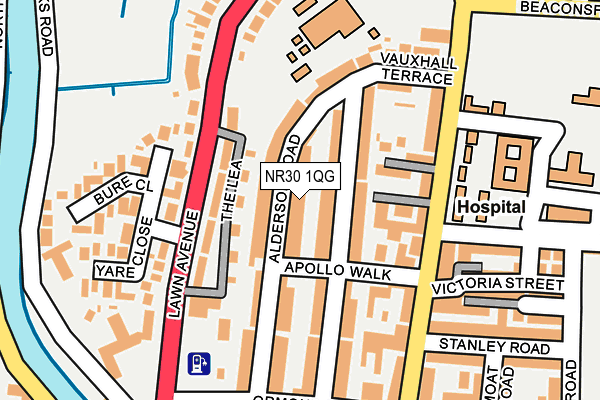 NR30 1QG map - OS OpenMap – Local (Ordnance Survey) NR30 1QG map - OS OpenMap – Local (Ordnance Survey)