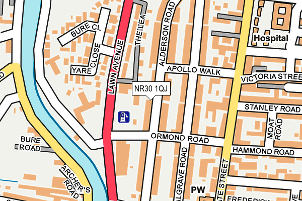 NR30 1QJ map - OS OpenMap – Local (Ordnance Survey) NR30 1QJ map - OS OpenMap – Local (Ordnance Survey)
