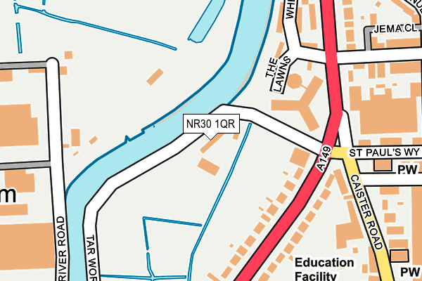NR30 1QR map - OS OpenMap – Local (Ordnance Survey) NR30 1QR map - OS OpenMap – Local (Ordnance Survey)