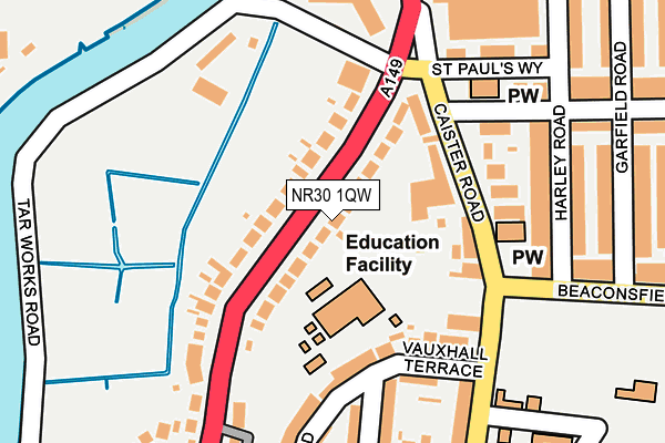 NR30 1QW map - OS OpenMap – Local (Ordnance Survey) NR30 1QW map - OS OpenMap – Local (Ordnance Survey)