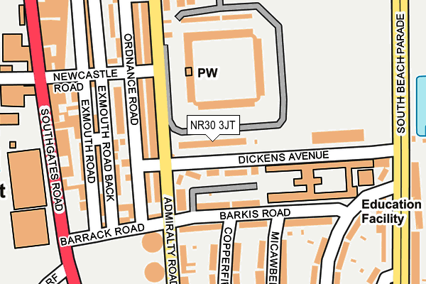 NR30 3JT map - OS OpenMap – Local (Ordnance Survey) NR30 3JT map - OS OpenMap – Local (Ordnance Survey)