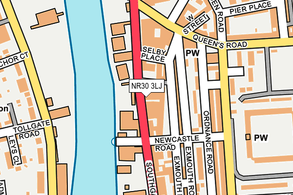 NR30 3LJ map - OS OpenMap – Local (Ordnance Survey) NR30 3LJ map - OS OpenMap – Local (Ordnance Survey)