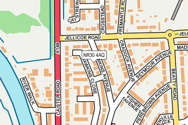 NR30 4AQ map - OS OpenMap – Local (Ordnance Survey) NR30 4AQ map - OS OpenMap – Local (Ordnance Survey)