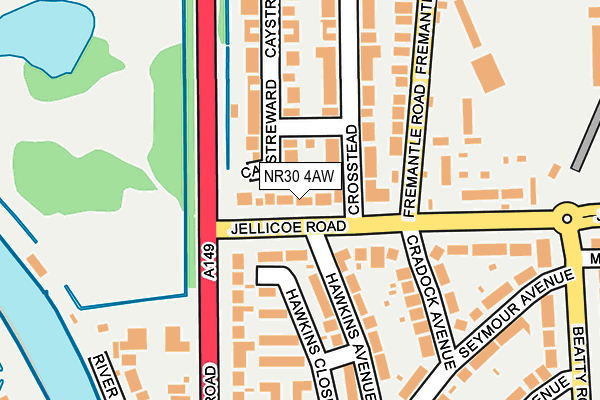 NR30 4AW map - OS OpenMap – Local (Ordnance Survey) NR30 4AW map - OS OpenMap – Local (Ordnance Survey)