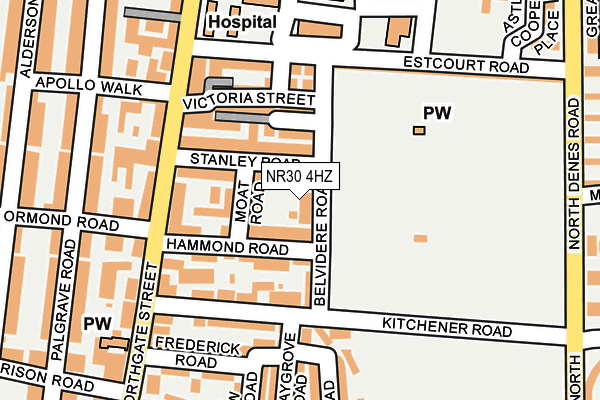 NR30 4HZ map - OS OpenMap – Local (Ordnance Survey) NR30 4HZ map - OS OpenMap – Local (Ordnance Survey)