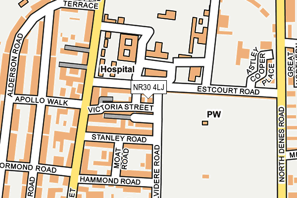 NR30 4LJ map - OS OpenMap – Local (Ordnance Survey) NR30 4LJ map - OS OpenMap – Local (Ordnance Survey)