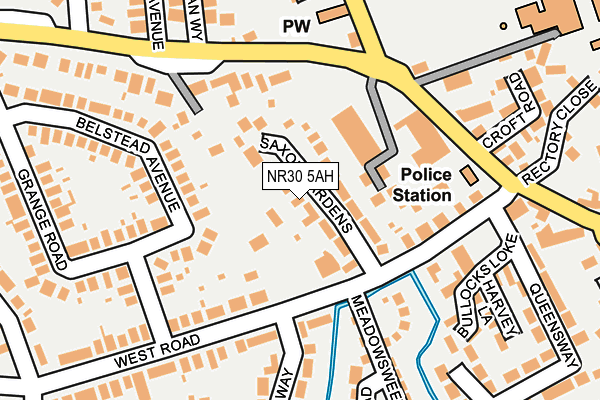 NR30 5AH map - OS OpenMap – Local (Ordnance Survey) NR30 5AH map - OS OpenMap – Local (Ordnance Survey)