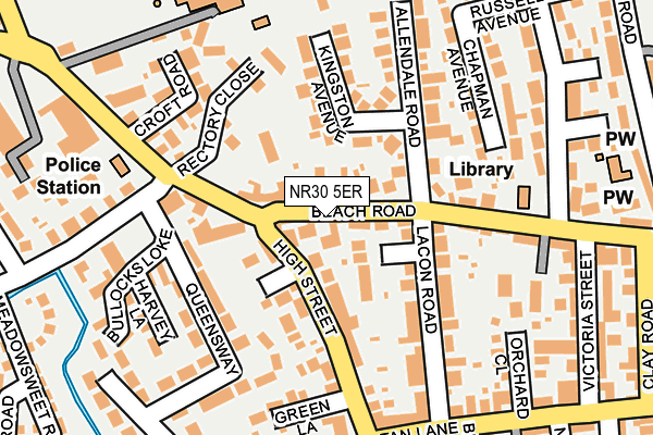 NR30 5ER map - OS OpenMap – Local (Ordnance Survey) NR30 5ER map - OS OpenMap – Local (Ordnance Survey)