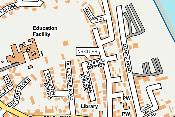 NR30 5HR map - OS OpenMap – Local (Ordnance Survey) NR30 5HR map - OS OpenMap – Local (Ordnance Survey)