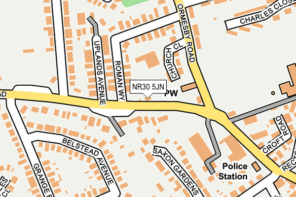 NR30 5JN map - OS OpenMap – Local (Ordnance Survey) NR30 5JN map - OS OpenMap – Local (Ordnance Survey)