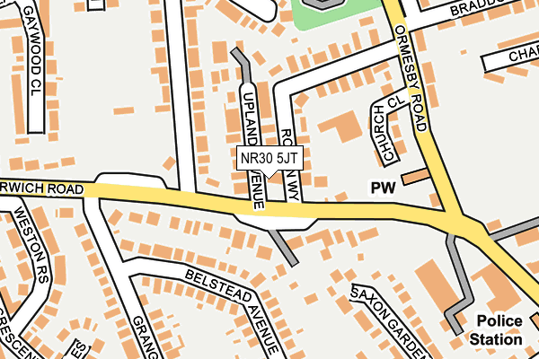 NR30 5JT map - OS OpenMap – Local (Ordnance Survey) NR30 5JT map - OS OpenMap – Local (Ordnance Survey)