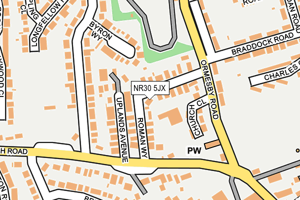 NR30 5JX map - OS OpenMap – Local (Ordnance Survey) NR30 5JX map - OS OpenMap – Local (Ordnance Survey)