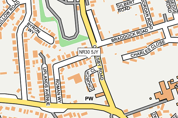 NR30 5JY map - OS OpenMap – Local (Ordnance Survey) NR30 5JY map - OS OpenMap – Local (Ordnance Survey)