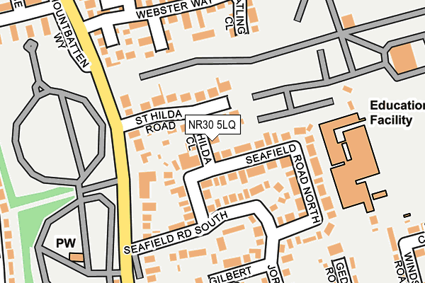 NR30 5LQ map - OS OpenMap – Local (Ordnance Survey) NR30 5LQ map - OS OpenMap – Local (Ordnance Survey)