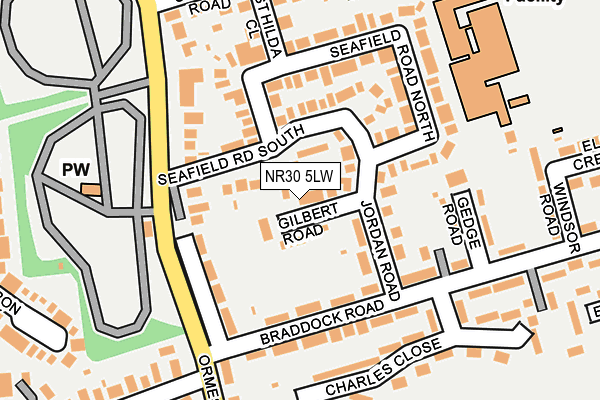 NR30 5LW map - OS OpenMap – Local (Ordnance Survey) NR30 5LW map - OS OpenMap – Local (Ordnance Survey)
