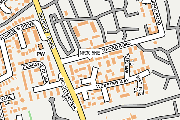 NR30 5NE map - OS OpenMap – Local (Ordnance Survey) NR30 5NE map - OS OpenMap – Local (Ordnance Survey)
