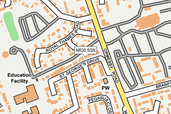 NR30 5QN map - OS OpenMap – Local (Ordnance Survey) NR30 5QN map - OS OpenMap – Local (Ordnance Survey)