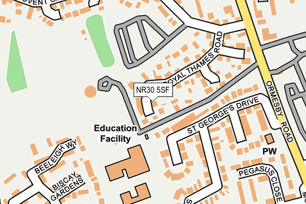 NR30 5SF map - OS OpenMap – Local (Ordnance Survey) NR30 5SF map - OS OpenMap – Local (Ordnance Survey)