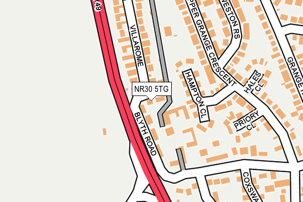 NR30 5TG map - OS OpenMap – Local (Ordnance Survey) NR30 5TG map - OS OpenMap – Local (Ordnance Survey)