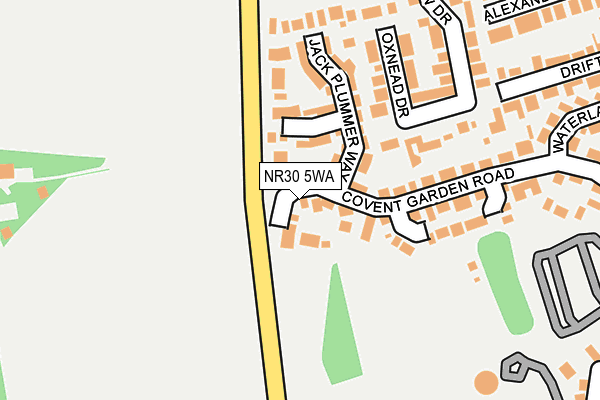 NR30 5WA map - OS OpenMap – Local (Ordnance Survey) NR30 5WA map - OS OpenMap – Local (Ordnance Survey)