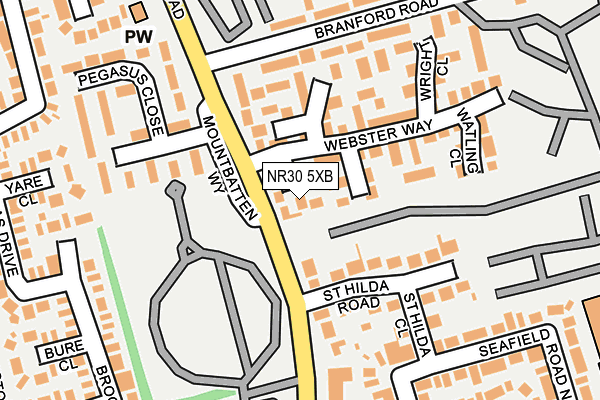 NR30 5XB map - OS OpenMap – Local (Ordnance Survey) NR30 5XB map - OS OpenMap – Local (Ordnance Survey)