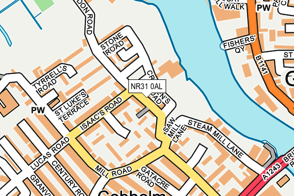 NR31 0AL map - OS OpenMap – Local (Ordnance Survey) NR31 0AL map - OS OpenMap – Local (Ordnance Survey)