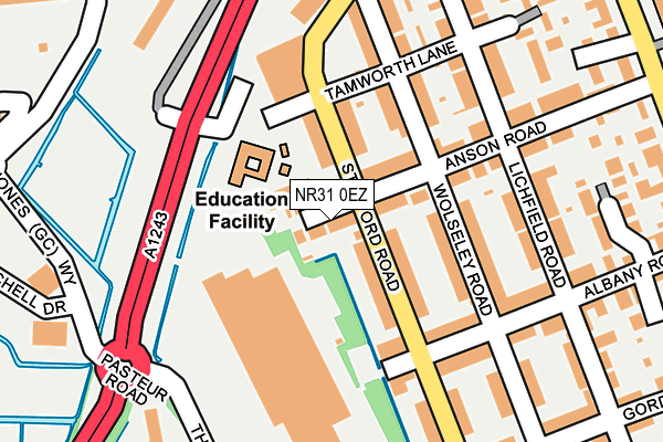 NR31 0EZ map - OS OpenMap – Local (Ordnance Survey) NR31 0EZ map - OS OpenMap – Local (Ordnance Survey)