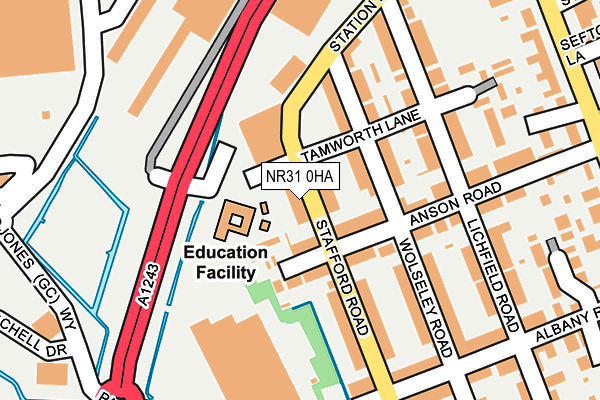 NR31 0HA map - OS OpenMap – Local (Ordnance Survey) NR31 0HA map - OS OpenMap – Local (Ordnance Survey)