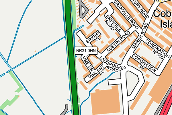 NR31 0HN map - OS OpenMap – Local (Ordnance Survey) NR31 0HN map - OS OpenMap – Local (Ordnance Survey)
