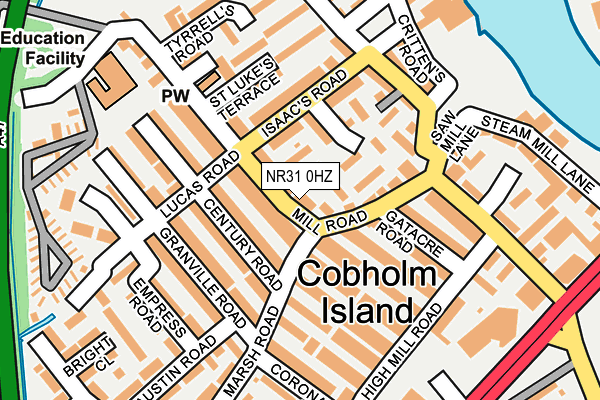 NR31 0HZ map - OS OpenMap – Local (Ordnance Survey) NR31 0HZ map - OS OpenMap – Local (Ordnance Survey)