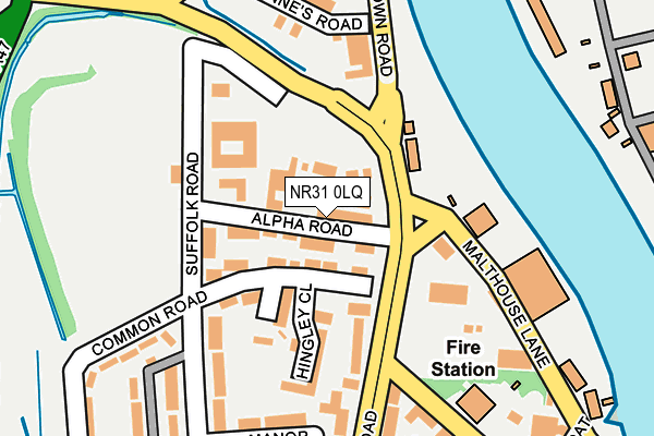 NR31 0LQ map - OS OpenMap – Local (Ordnance Survey)