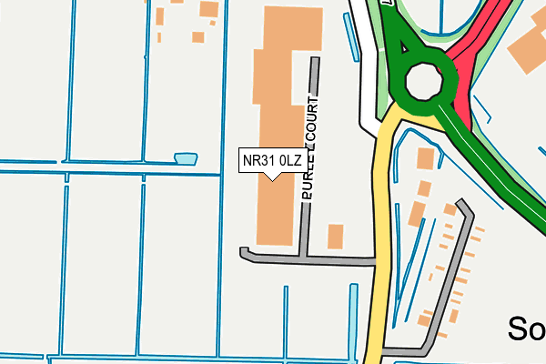 NR31 0LZ map - OS OpenMap – Local (Ordnance Survey) NR31 0LZ map - OS OpenMap – Local (Ordnance Survey)