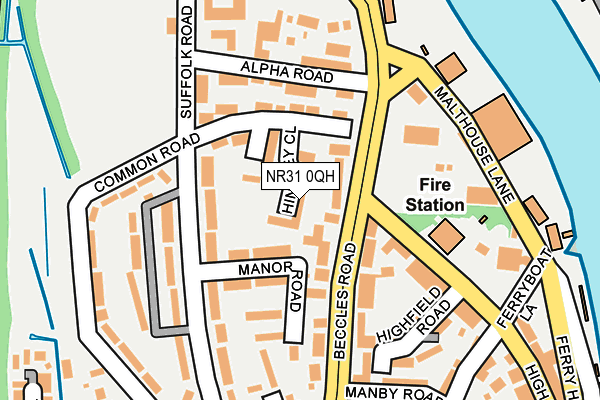 NR31 0QH map - OS OpenMap – Local (Ordnance Survey) NR31 0QH map - OS OpenMap – Local (Ordnance Survey)