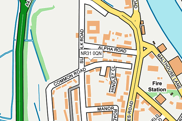 NR31 0QN map - OS OpenMap – Local (Ordnance Survey) NR31 0QN map - OS OpenMap – Local (Ordnance Survey)