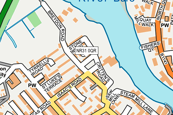 NR31 0QR map - OS OpenMap – Local (Ordnance Survey) NR31 0QR map - OS OpenMap – Local (Ordnance Survey)