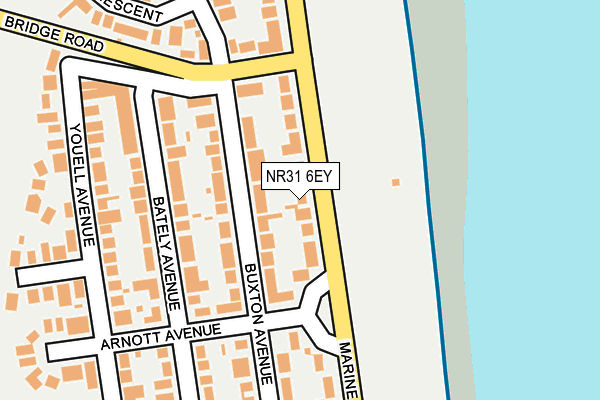 NR31 6EY map - OS OpenMap – Local (Ordnance Survey) NR31 6EY map - OS OpenMap – Local (Ordnance Survey)