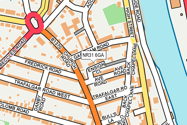 NR31 6GA map - OS OpenMap – Local (Ordnance Survey) NR31 6GA map - OS OpenMap – Local (Ordnance Survey)