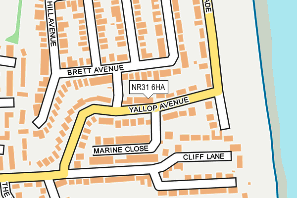 NR31 6HA map - OS OpenMap – Local (Ordnance Survey) NR31 6HA map - OS OpenMap – Local (Ordnance Survey)