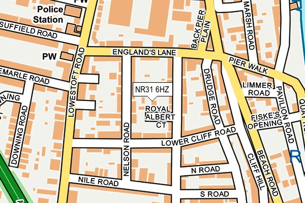 NR31 6HZ map - OS OpenMap – Local (Ordnance Survey)