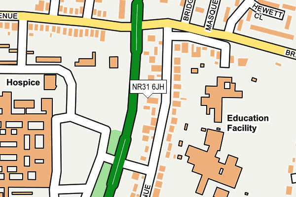 NR31 6JH map - OS OpenMap – Local (Ordnance Survey) NR31 6JH map - OS OpenMap – Local (Ordnance Survey)
