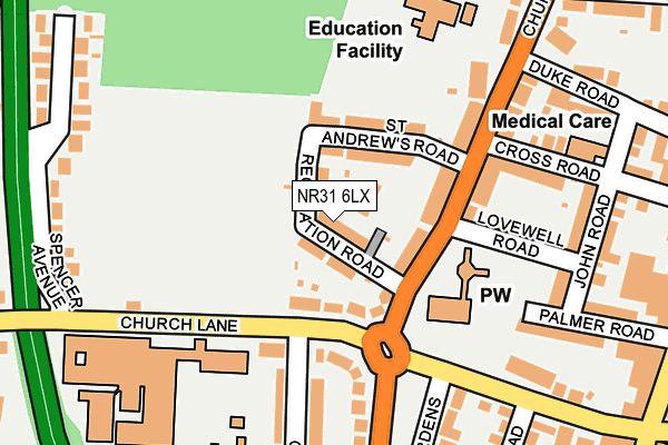 NR31 6LX map - OS OpenMap – Local (Ordnance Survey)