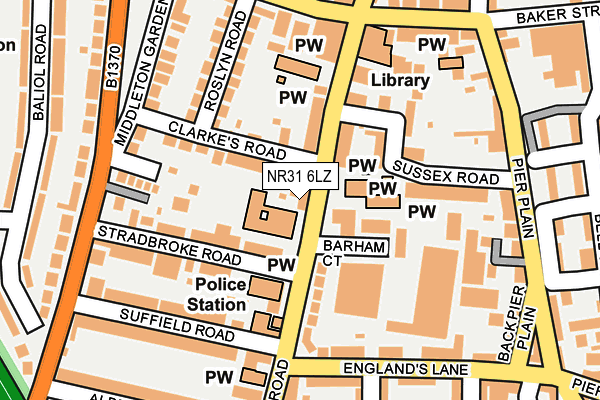 NR31 6LZ map - OS OpenMap – Local (Ordnance Survey) NR31 6LZ map - OS OpenMap – Local (Ordnance Survey)