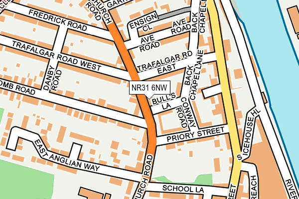 NR31 6NW map - OS OpenMap – Local (Ordnance Survey) NR31 6NW map - OS OpenMap – Local (Ordnance Survey)
