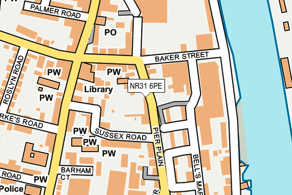 NR31 6PE map - OS OpenMap – Local (Ordnance Survey) NR31 6PE map - OS OpenMap – Local (Ordnance Survey)