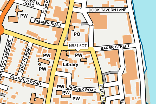 NR31 6QT map - OS OpenMap – Local (Ordnance Survey) NR31 6QT map - OS OpenMap – Local (Ordnance Survey)