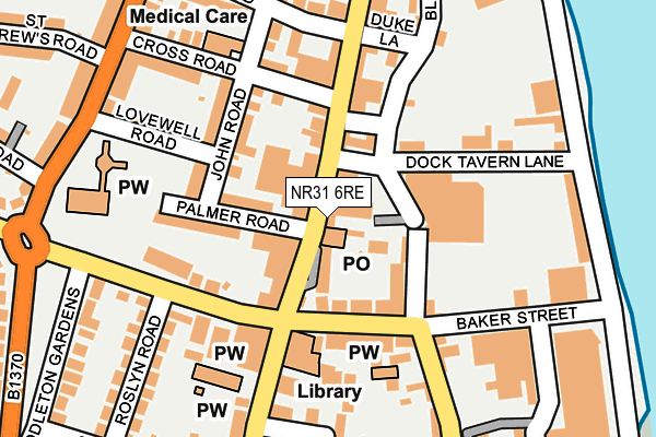 NR31 6RE map - OS OpenMap – Local (Ordnance Survey)